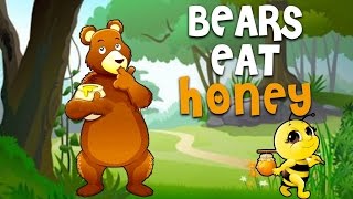 Bears Eat Honey | With Actions and Lyrics |  English Nursery Rhymes For Kids