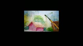 Scenery Drawing #easydrawing #art #short