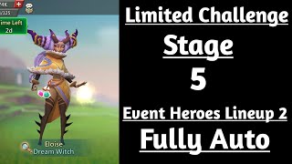 Lords mobile Dream Witch Stage 5 Fully Auto|Limited Challenge Saving Dreams Stage 5 Fully Auto