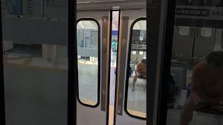 Yurikamome LRT Crystal Mover Doors Closing at U07 Daiba Station