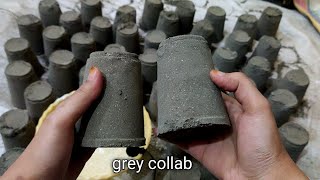 pure cement dry crumbling|| grey dusty Collab with @Rkive_of_asmr ❤️