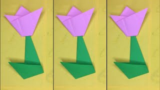 🌷 TULIPE ORIGAMI FACILE 🌷  Bricolage En Papier