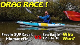 Camp & Paddle - Freein SUP Kayak + Hiqmar eFin vs Sea Eagle EZLite 10 - Inflatable Kayaking