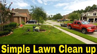 Nice Yard Clean up - Great Music - lawn care