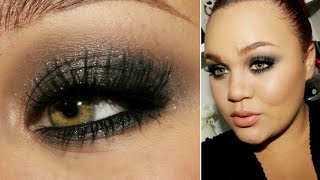 Black Metal Eye Makeup | Glittery and Grungy