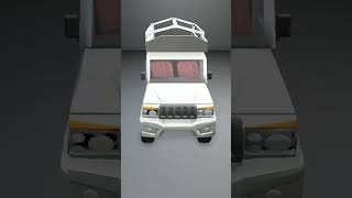 Prisma3d: rendering of new BOLERO pickup truck || car animation in prisma3d || #prisma3dtoturial