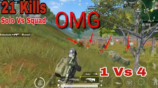 I hate Snakes | 21 Kills | Solo Vs Squad | Pubg Mobile