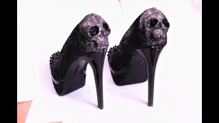 DIY HALLOWEEN SKULL HIGH HEELS