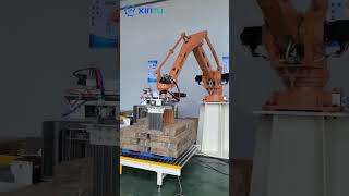 Robotic arm palletizer for flat cardboard