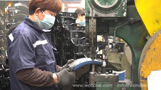 Video 28: Brake lining assembling-How to manufacture heavy duty semi trailer axle?