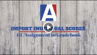 Import Scores Individual Assignments