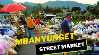 Walk in the Mbanyunget Street Market | Rural Life in Indonesia