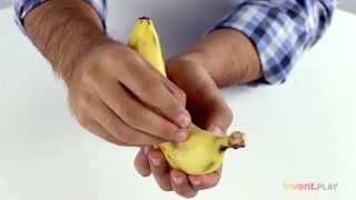 Cómo cortar un plátano  sin pelarlo | Cómo pelar correctamente un plátano