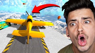 I FLEW AN AIRPLANE OFF A GIANT RAMP! (Bike Jump)