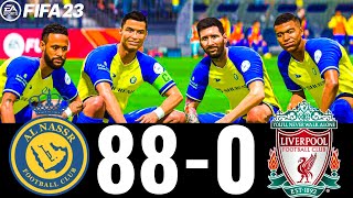 FIFA 23 - MESSI, RONALDO, MBAPPE, NEYMAR, ALL STARS - AL NASSR 88-0 LIVERPOOL FC | UCL FINAL 24/25