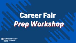 Career Fair Prep Workshop