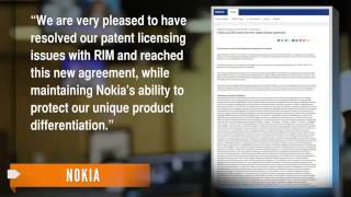 Nokia, RIM Reach Patent Agreement1526