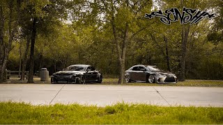 Jordan’s bagged IS350 and Bryan’s Widebody KIA Stinger | 4K