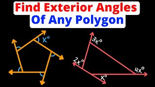 Find the Exterior Angles of a Polygon | Angle-Sums | Geometry | Eat Pi