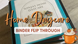 HOME DAYCARE BINDER FLIP THROUGH