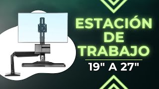 🟢 ESTACIÓN de Trabajo ERGONÓMICA 📐 para Monitor de 19” a 27” NB NB35