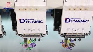 comptuerized quilting and embroidery machine   automatic changing 4 colors 12 heads