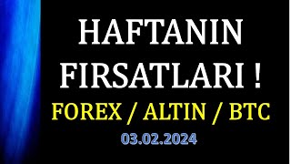 HAFTANIN FIRSATLARI ! ( Forex / Ons Altın Btc / Bitcoin / Mum Çubuk Price Action ve Teknik Analiz )