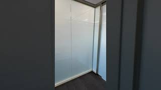 Switchable Glass Walls In Office - Smart Film That Goes Frosted to Clear - Minimalist Office #Shorts