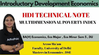 Introductory Development Economics | Multidimensional Poverty Index | Eco(H) Sem 5 DU | Major |Minor