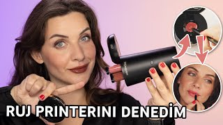 VİRAL RUJ YAZICISINI DENEDİM!💄🔌😱 KENDİ RUJUMU YAPTIM