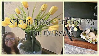 Springtime Spruce-Up/Transforming Your Entryway/#springdecoratewithme