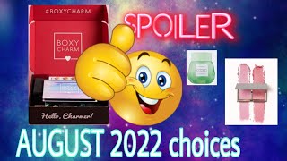 BoxyCharm August  2022 Base & Premium Spoilers /Choices