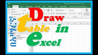 How to Insert Table in Excel -Table insert In MS Excel-ኤክሴል ላይ ሰንጠረዥ ማስገባት-Draw Table in MS Excel