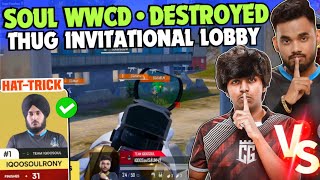 iQOOSoul Destroy THUG Invitational Lobby 😳 Rony Hat-Trick MVP 🔥 Manya 1v3 🥵 Team SouL WWCD ✅🚀