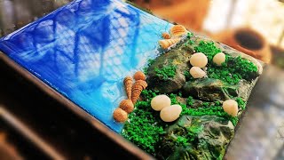 Resin Beach Art Tutorial 🌊🐚Epoxy Resin Art 🏝️