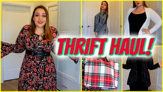 THRIFT STORE CLOTHING HAUL! Plus Size Try On