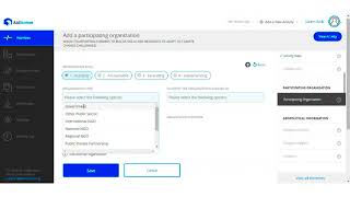 IATI AidStream Video series: Adding Participating organisation