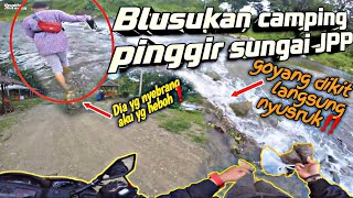 NYEKER TRABAS DI SUNGAI BERBATU, RENCANA CAMPING MALAH JADI BEGINI ‼️ || Motovlog indonesia