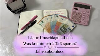 🌸Was habe ich 2023 gespart? | Ein Jahr Umschlagmethode | Jahresabschluss 🌸