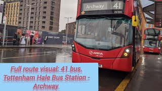 41 bus full route visual