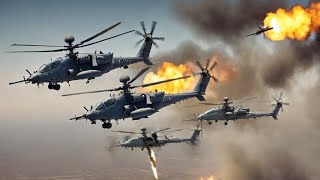 terrible moment! 13 Russian Ka-52 helicopters carrying 7 generals were shot down by US anti-air miss