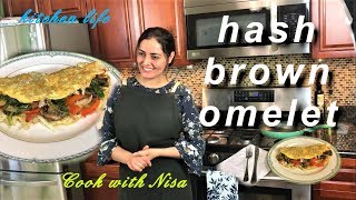 Hash Brown Omelette Recipe By Nisa ( kitchen life )