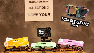 DJI Eye Test!!!  Dji Action 3 FOCUS ISSUE | Action 3 Focus Tested  Soft focus Action for 3 Glasses 👓