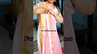 Neat Palla Hack| Saree in Summer for Office #Saree #shorts #trending #ytshorts