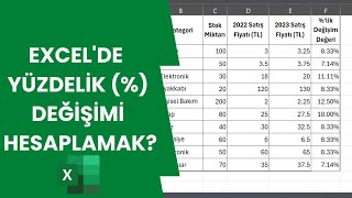 Excel'de Yüzdelik Değişimi Hesaplamak