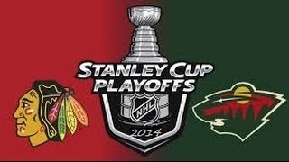 Wild vs Blackhawks Game 1 2 Playoff 2014