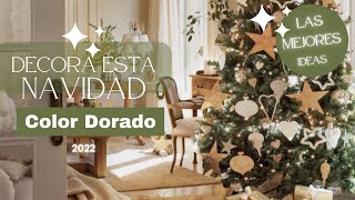 Decora Navidad Color✨ Dorado✨/ te muestro las mejores Ideas