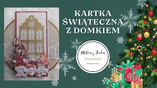 Kartka świąteczna z domkiem/Magic Christmas, Happy Holidays/ScrapAndMe/TUTORIAL - scrapbooking!!!