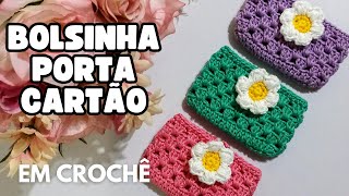 [Tão fácil] Super ideia de bolsinha porta cartão em crochê #crochê #crochefácil #crochêpassoapasso