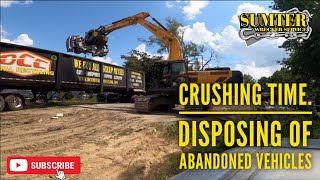 Crushing Time. Disposing of abandoned vehicles